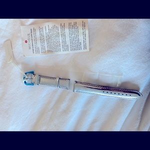 Michele 18M Silver Leather Watch Band - NWT